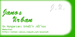 janos urban business card